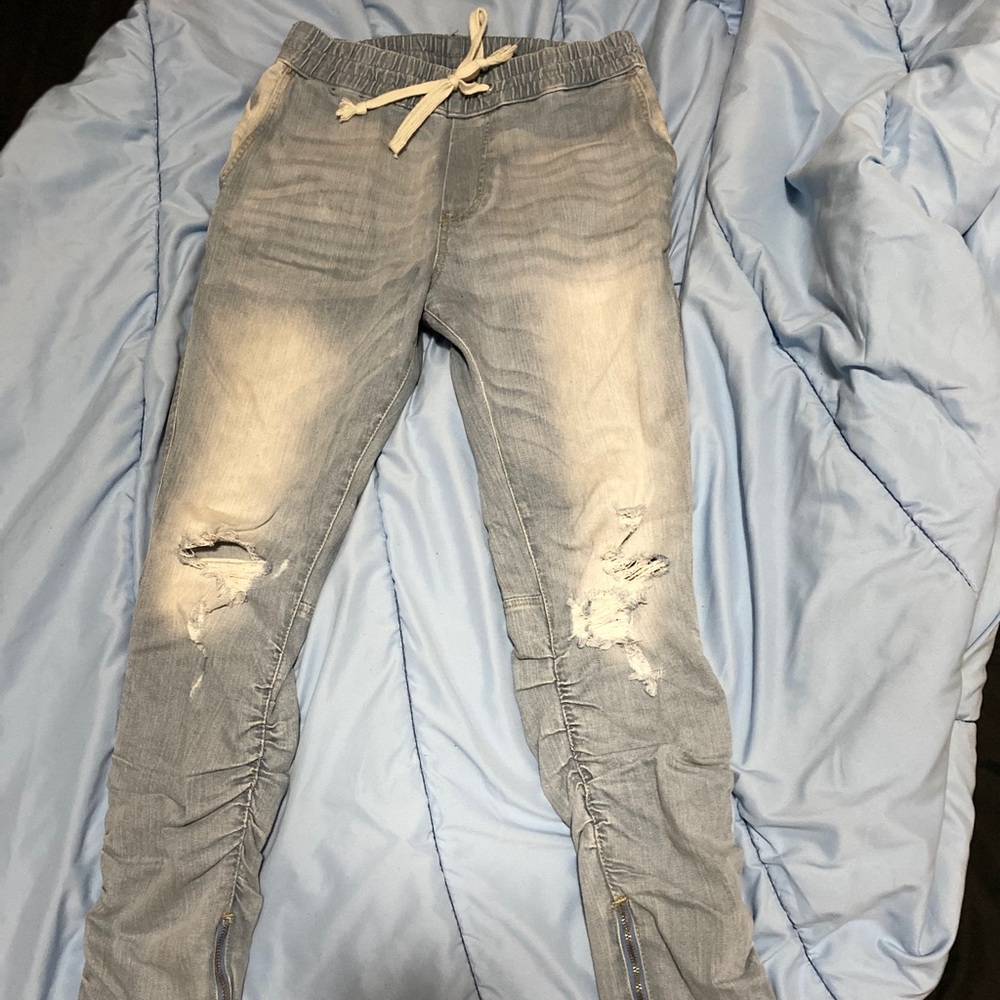 Distressed demon joggers